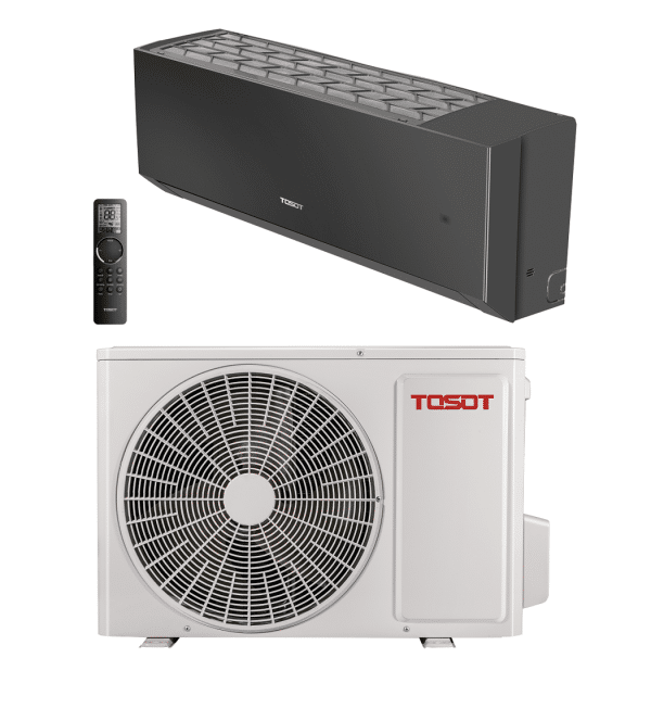 tosot clivia 2,5kw black/antraciet design inverter airco set