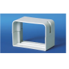 Aircoduct Verbindingsstuk voor D070 Leiding goot Ivoor Ral 9002 - Afbeelding 2