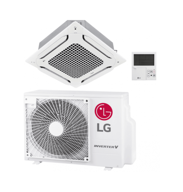 LG-CT24F-C R32 7,0 kW Cassette Compact inverter set binnen, buiten unit & afdekplaat incl. LG Benelux Garantie - Afbeelding 2