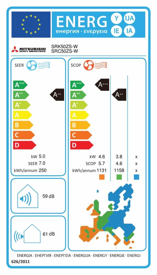 Mitsubishi Electric, WSH-HR50I SET 5,0 kW - Afbeelding 5