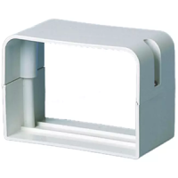 aircoduct verbindingsstuk voor d070 leiding goot ivoor ral 9002