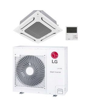 lg ct36f c r32 9,5 kw cassette compact inverter set binnen, buiten unit & afdekplaat incl. lg benelux garantie