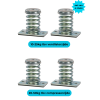 universeel trillingsdemper met een metalen veervoet set van 4 stuks